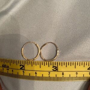 .925 sterling silver ribbed hoop earrings